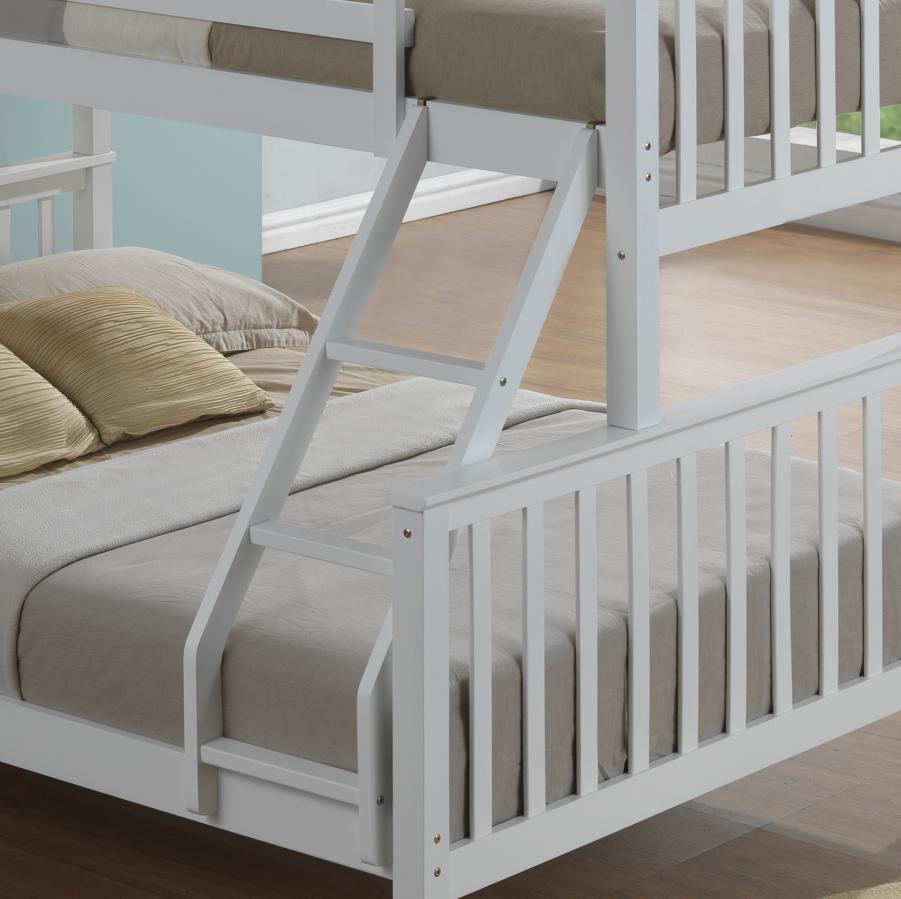 The Artisan Bed Company Juneau White Finish Three Sleeper Bunk Bed