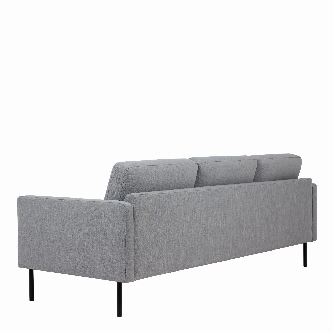 Larvik 3 Seater Sofa - Grey, Black Legs