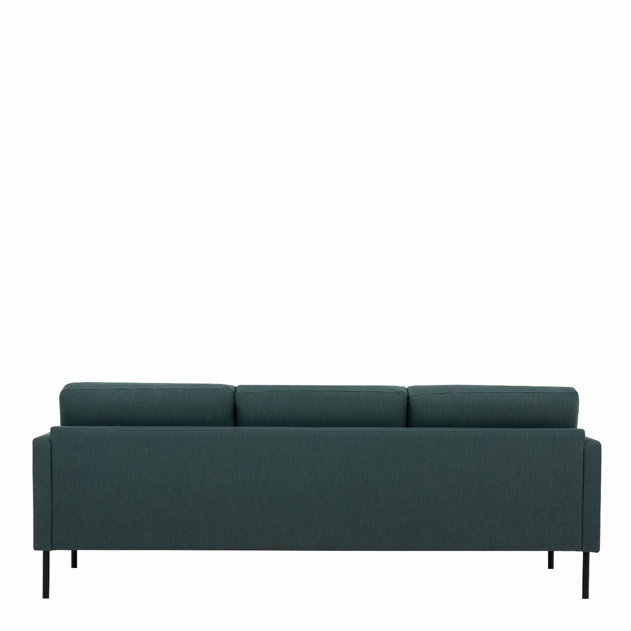 Larvik 3 Seater Sofa - Dark Green, Black Legs