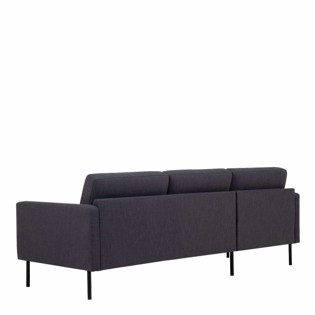 Larvik Chaiselongue Sofa (LH) - Antracit , Black Legs