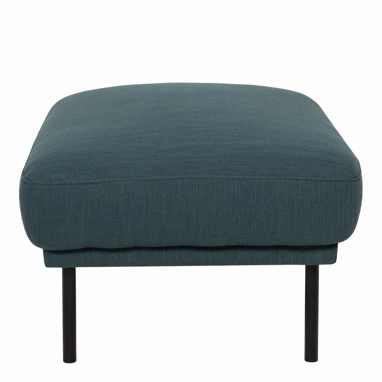 Larvik Footstool - Dark Green, Black Legs