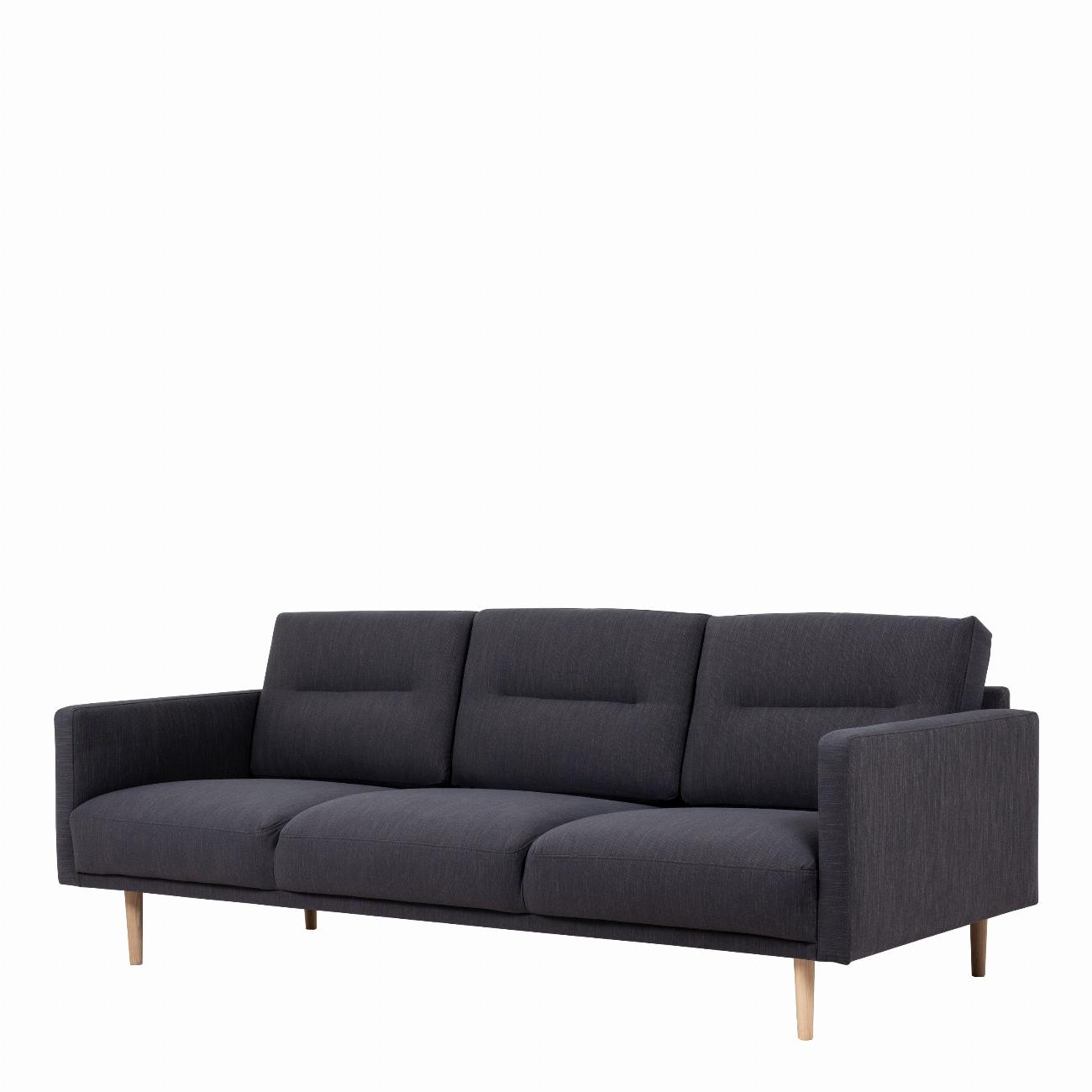 Larvik 3 Seater Sofa - Antracit, Oak Legs