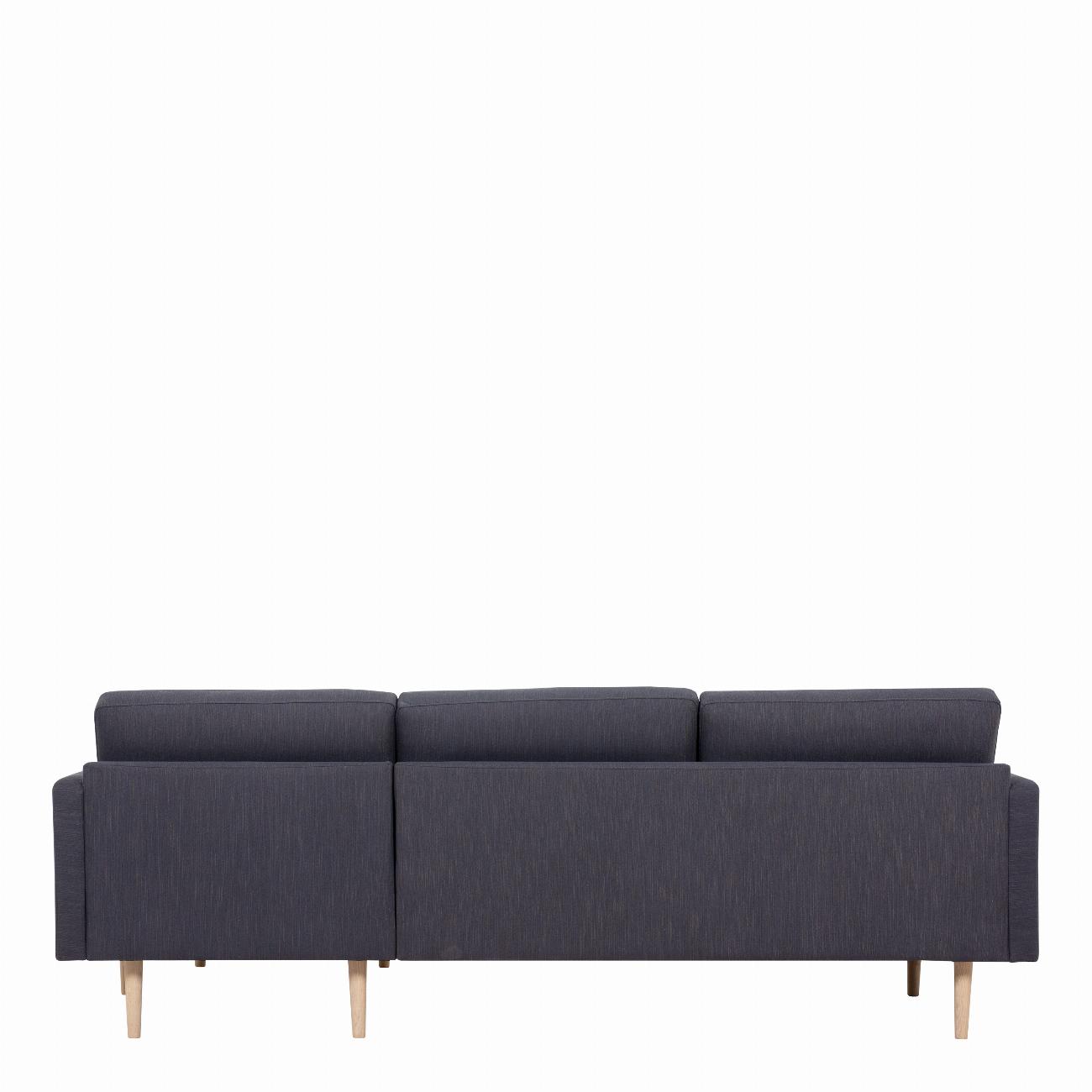 Larvik Chaiselongue Sofa (RH) - Antracit, Oak Legs