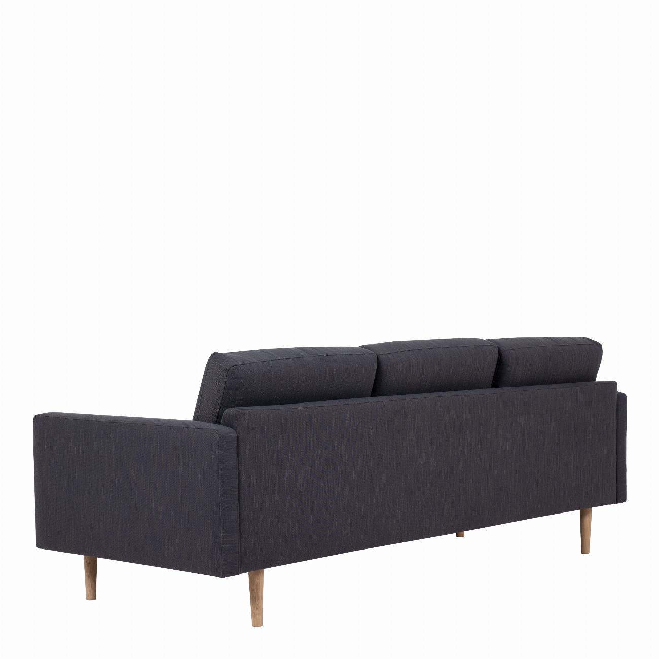 Larvik Chaiselongue Sofa  (LH) -  Antracit, Oak Legs