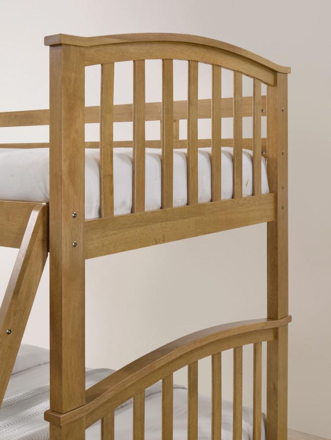 The Artisan Bed Company Anchorage Oak Finish Bunk Bed with Two Underbed Drawers