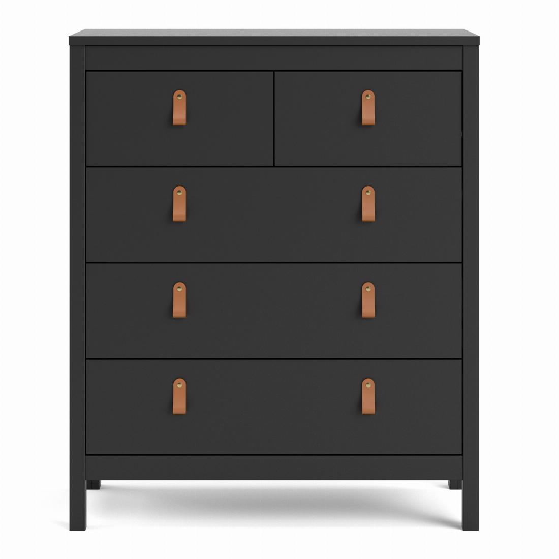 Barcelona Chest 3+2 drawers in Matt Black