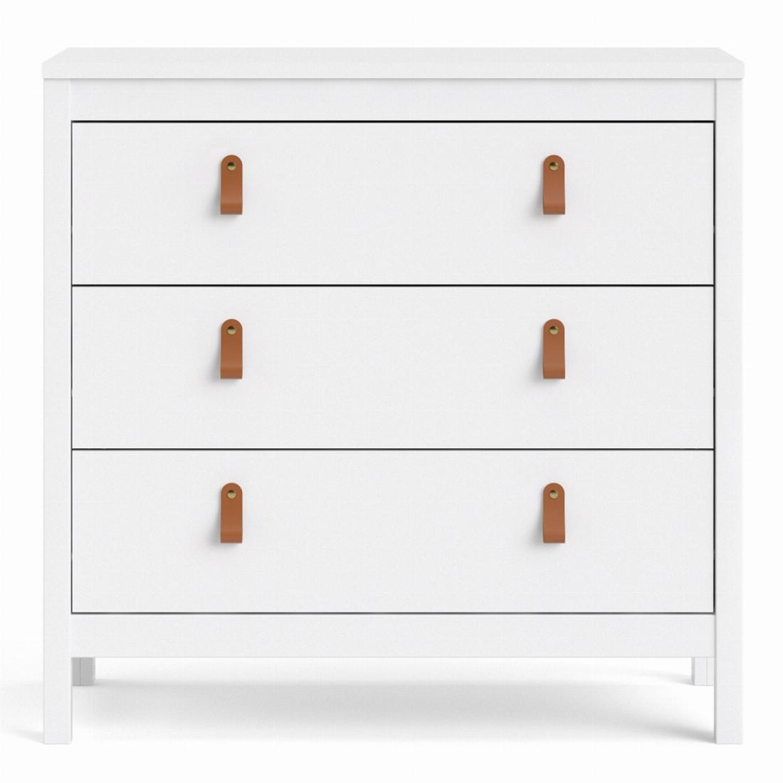 Barcelona Chest 3 drawers in White