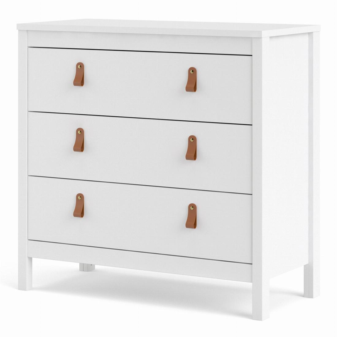 Barcelona Chest 3 drawers in White