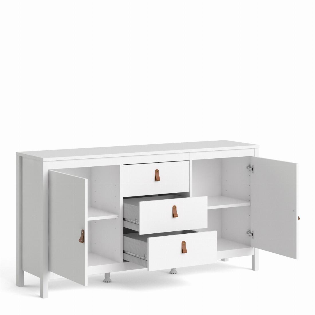 Barcelona Sideboard 2 doors + 3 drawers in White