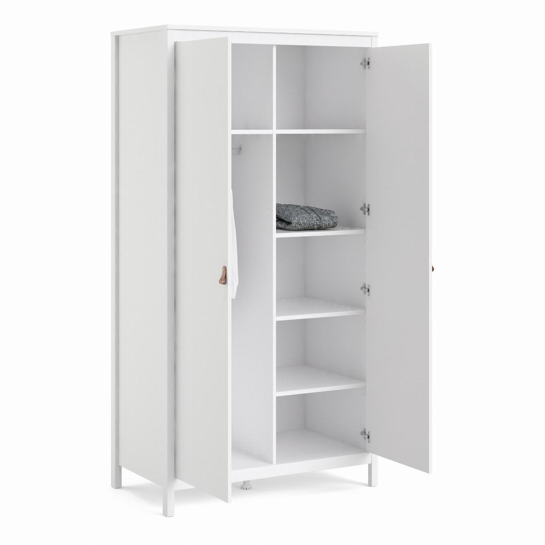 Barcelona Wardrobe with 2 doors in White