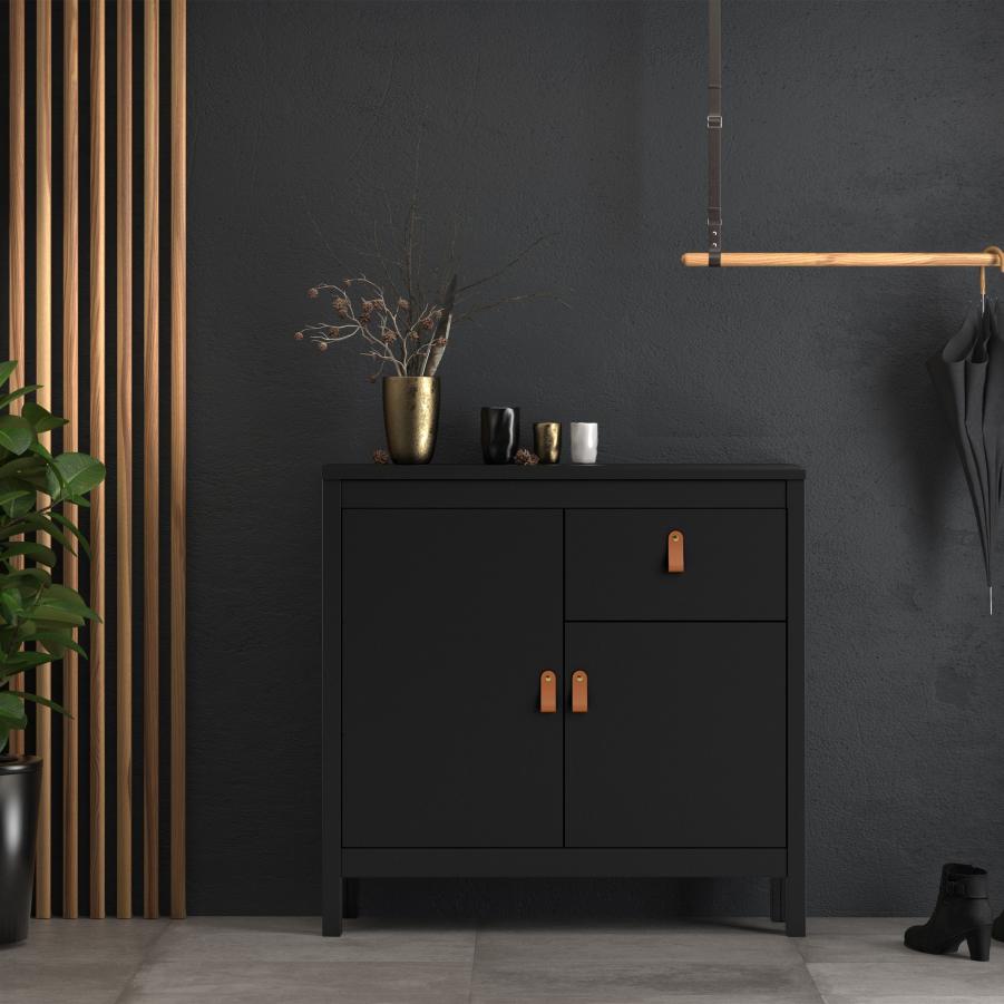 Barcelona Sideboard 2 doors 1 drawer in Matt Black