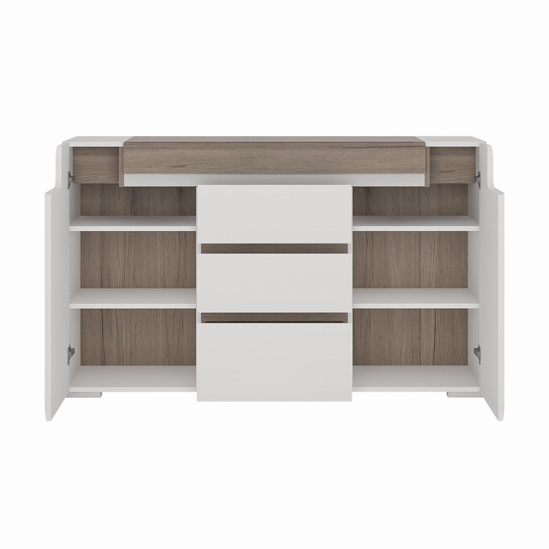 Toronto 2 Door 3 Drawer Sideboard (inc Plexi Lighting)