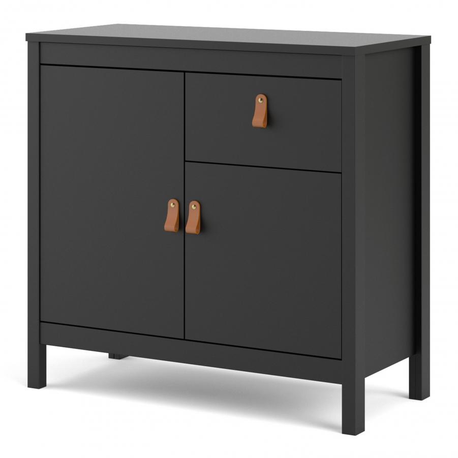 Barcelona Sideboard 2 doors 1 drawer in Matt Black