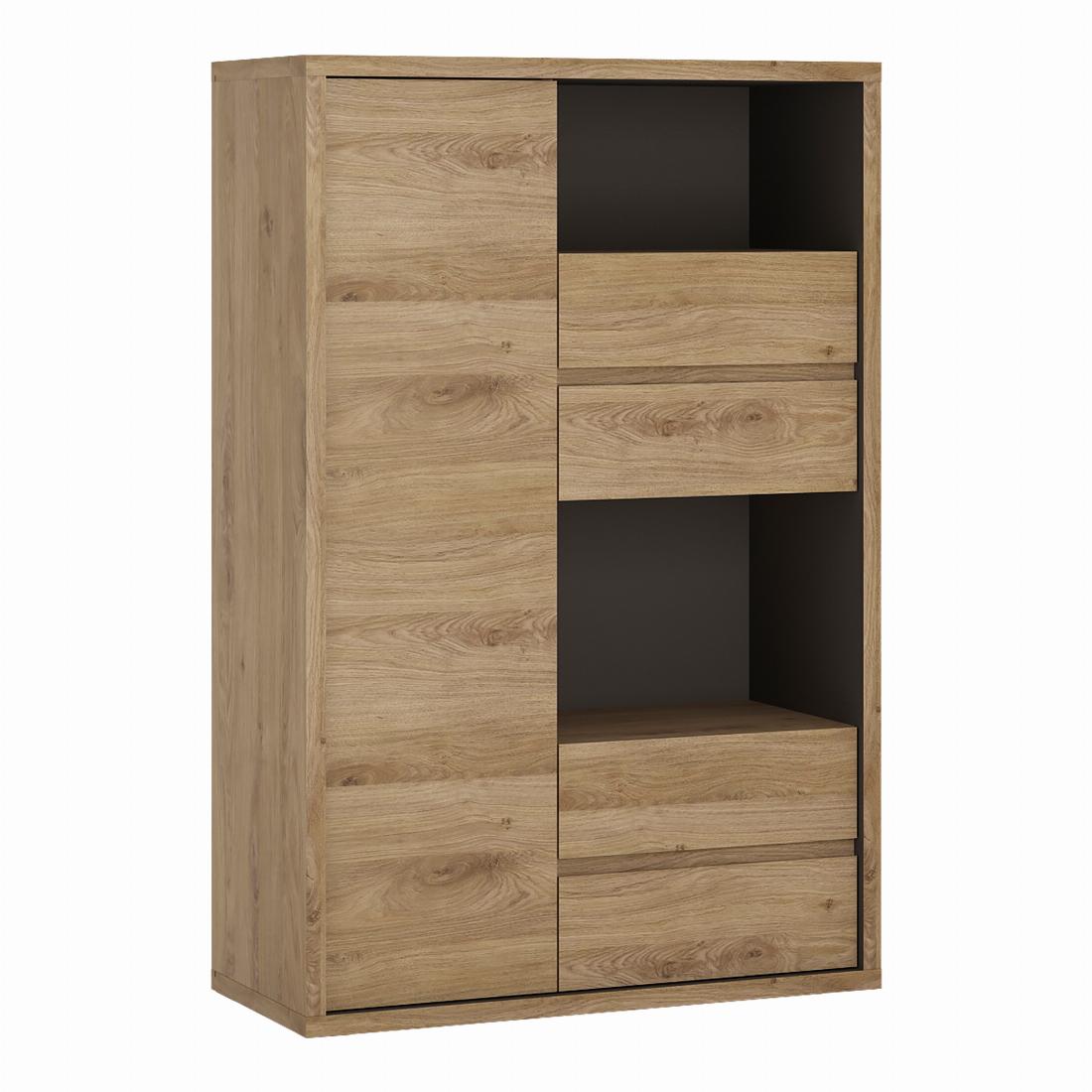 Shetland 1 Door 4 drawer display cabinet