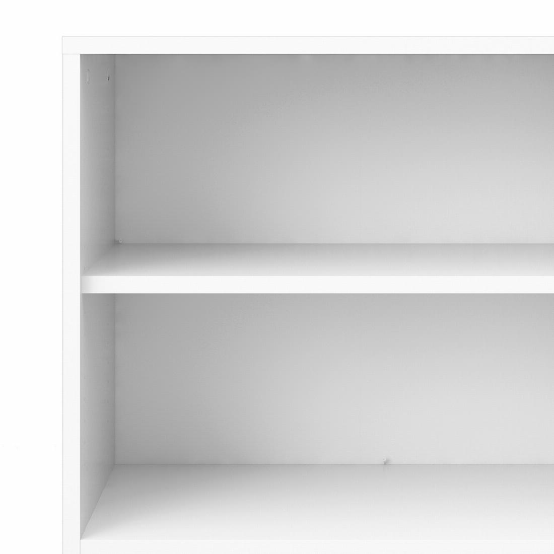 Prima Bookcase 4 Shelves with 2 Doors in White