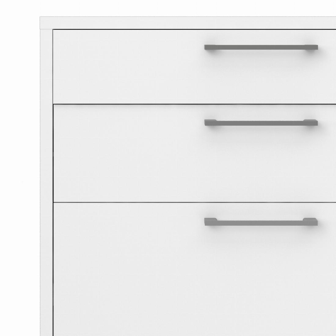 Prima Office Storage With 2 Drawers + 2 File Drawers In White