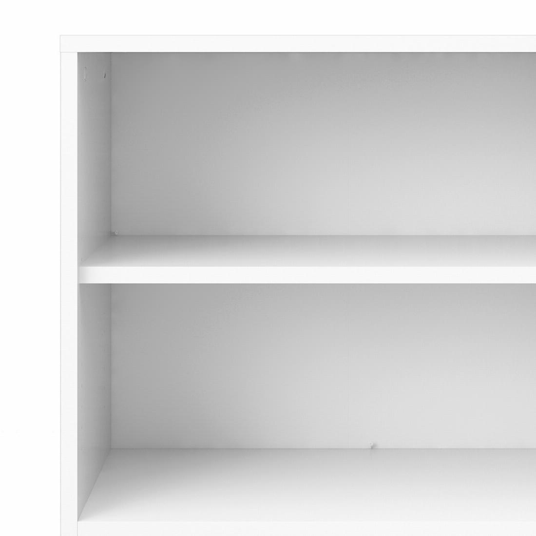 Prima Bookcase 2 Shelves With 2 Drawers And 2 Doors In White