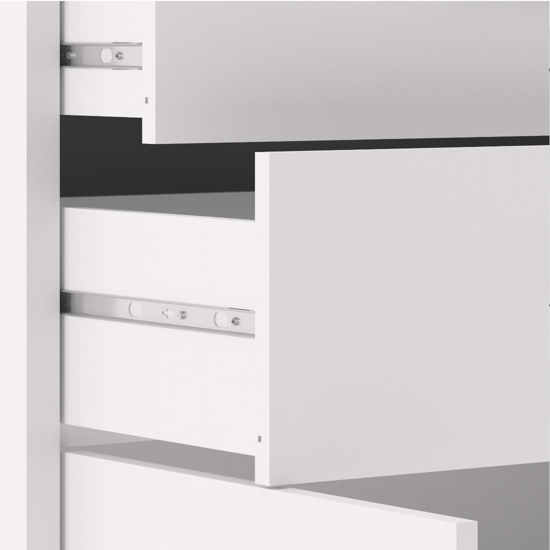 Prima Bookcase 2 Shelves With 2 Drawers And 2 Doors In White