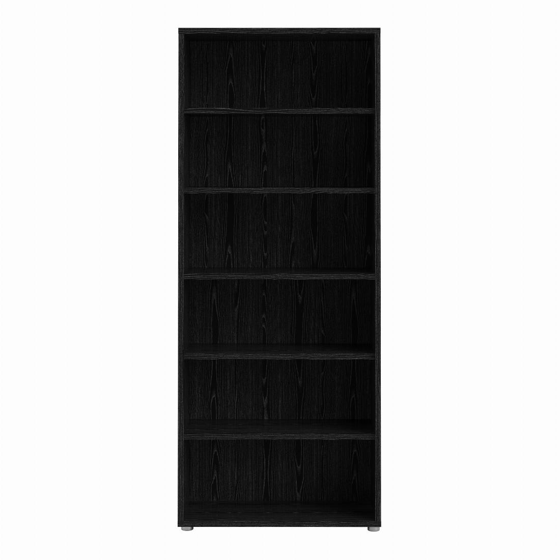 Prima Bookcase 5 Shelves in Black woodgrain