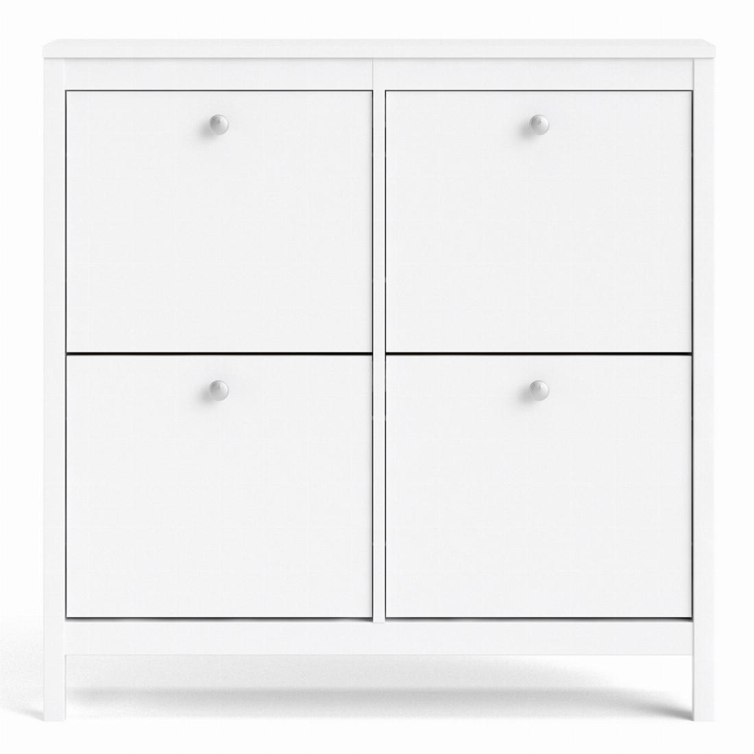 Madrid Shoe cabinet 4 Compartments in White