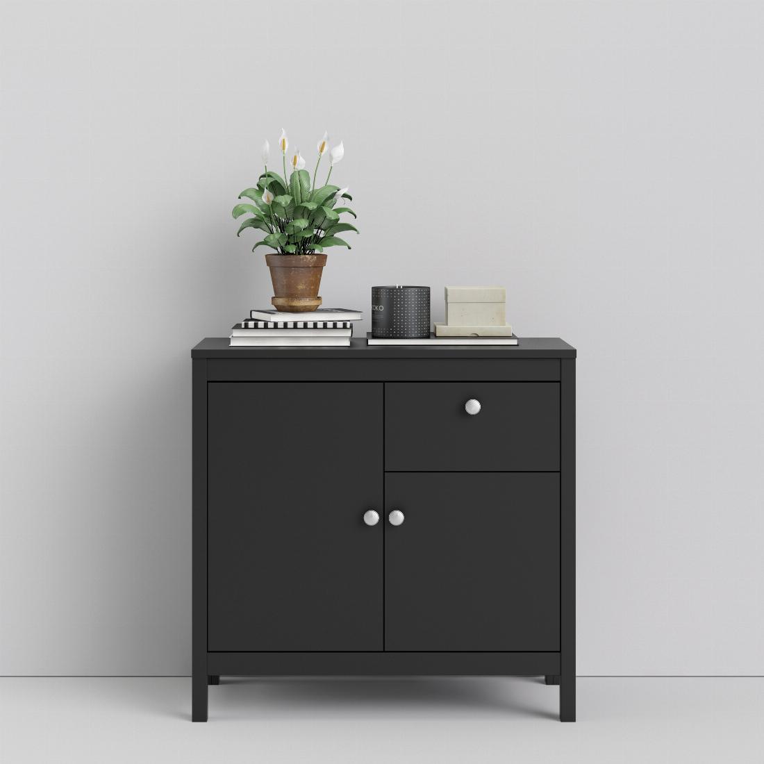 Madrid Sideboard 2 doors + 1 drawer in Matt Black