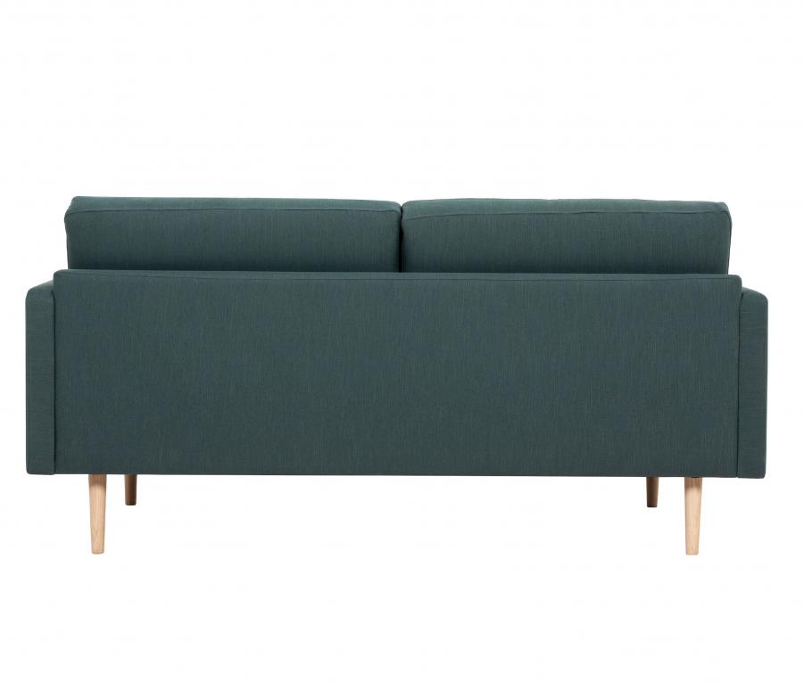 Larvik 2 and half Seater Sofa Dark Green Colour Oak Legs