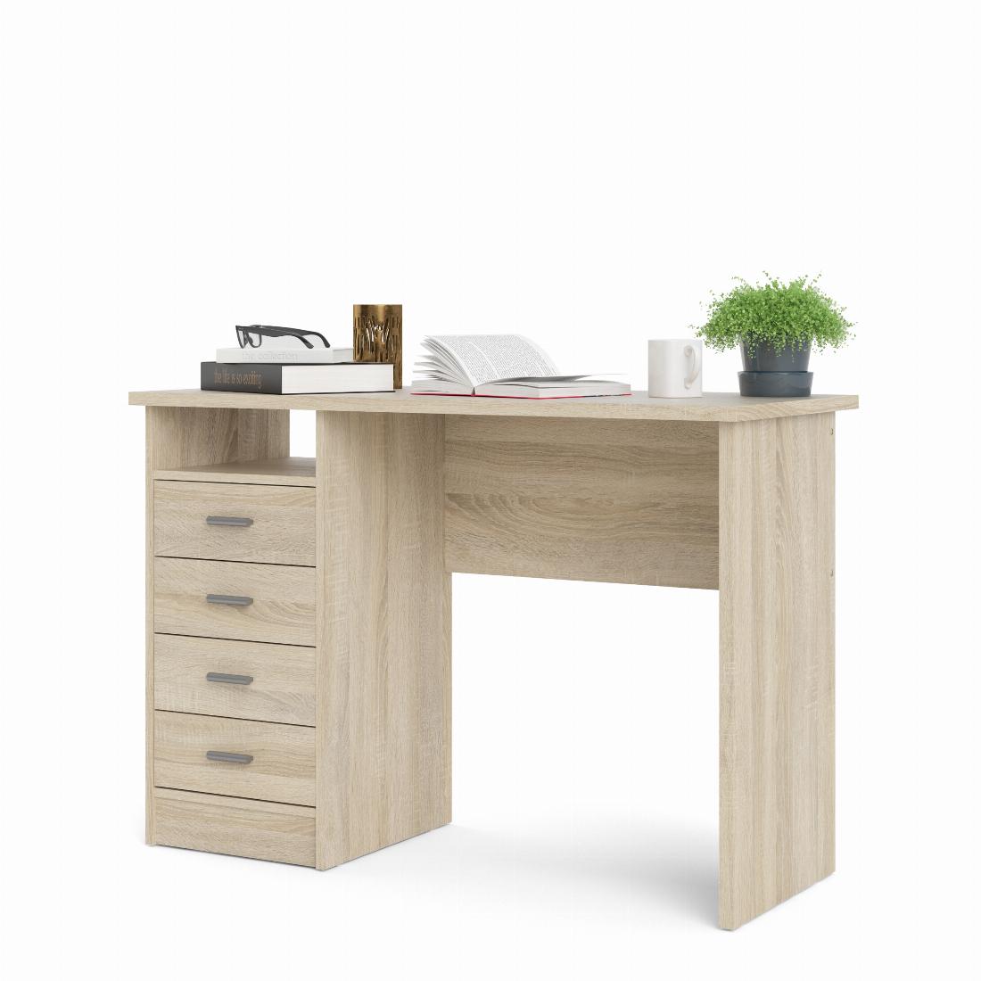 Function Plus 4 Drawer Desk in Oak