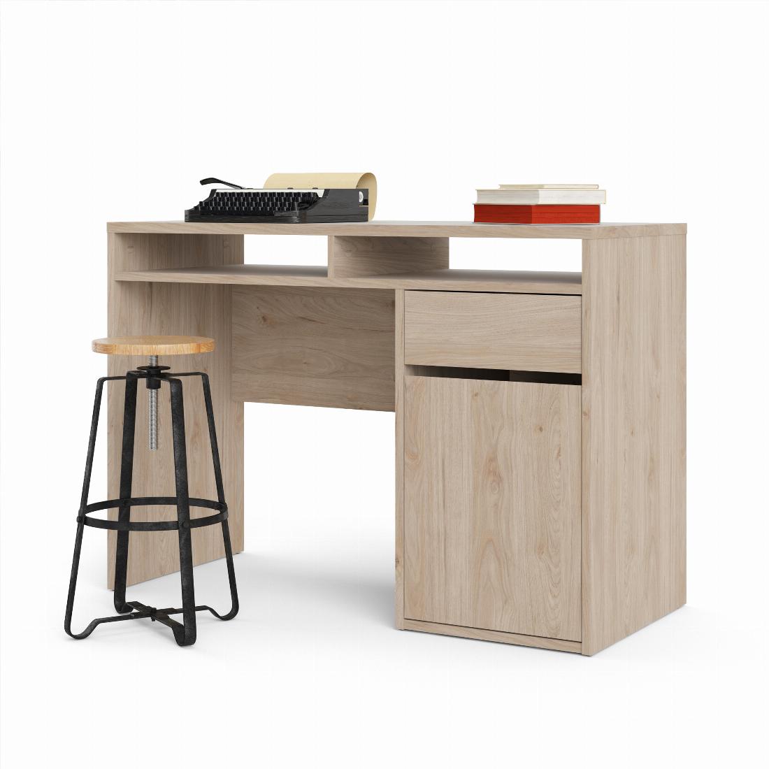 Function Plus Desk 1 Door 1 Drawer in Jackson Hickory Oak