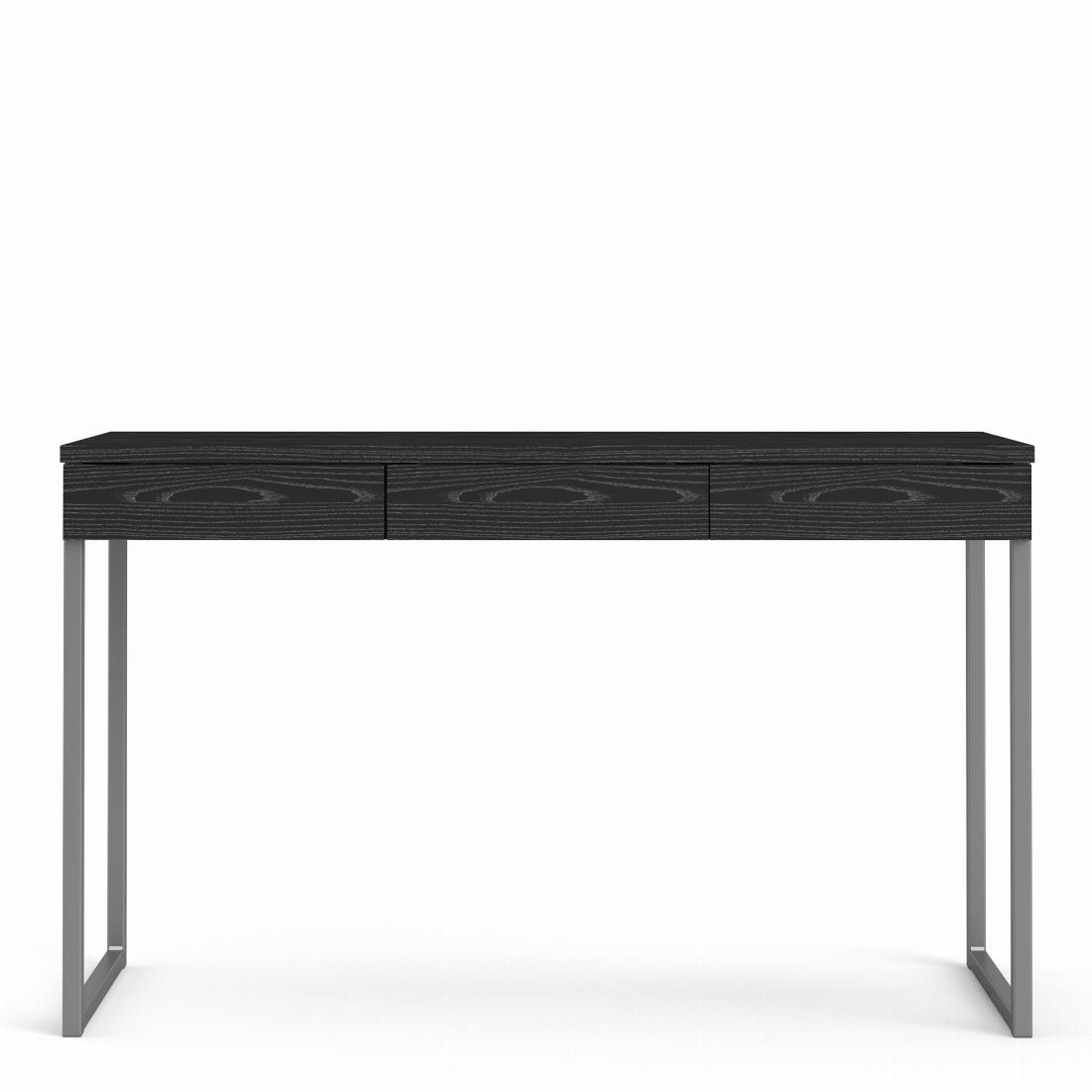 Function Plus Desk 3 Drawers in Black