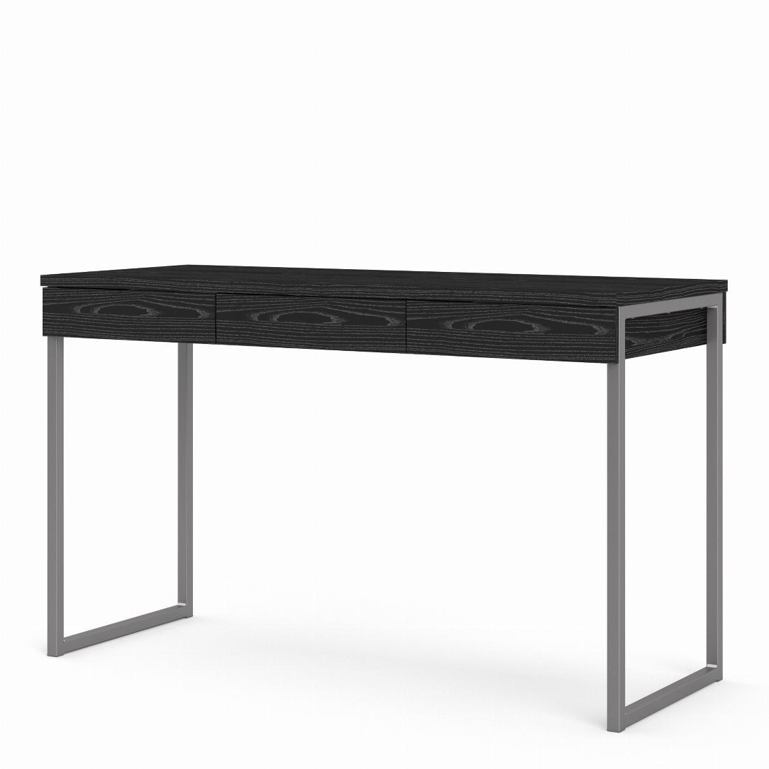 Function Plus Desk 3 Drawers in Black