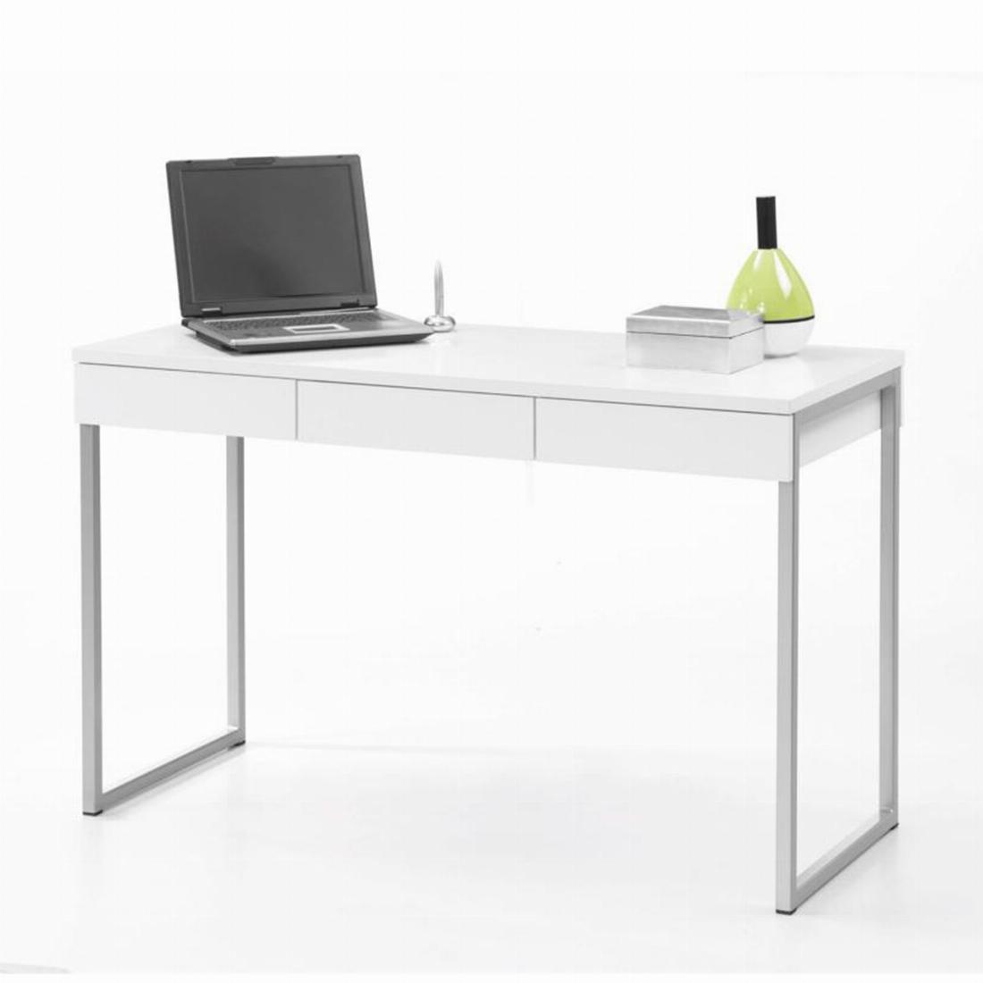 Function Plus Desk 3 Drawers in White