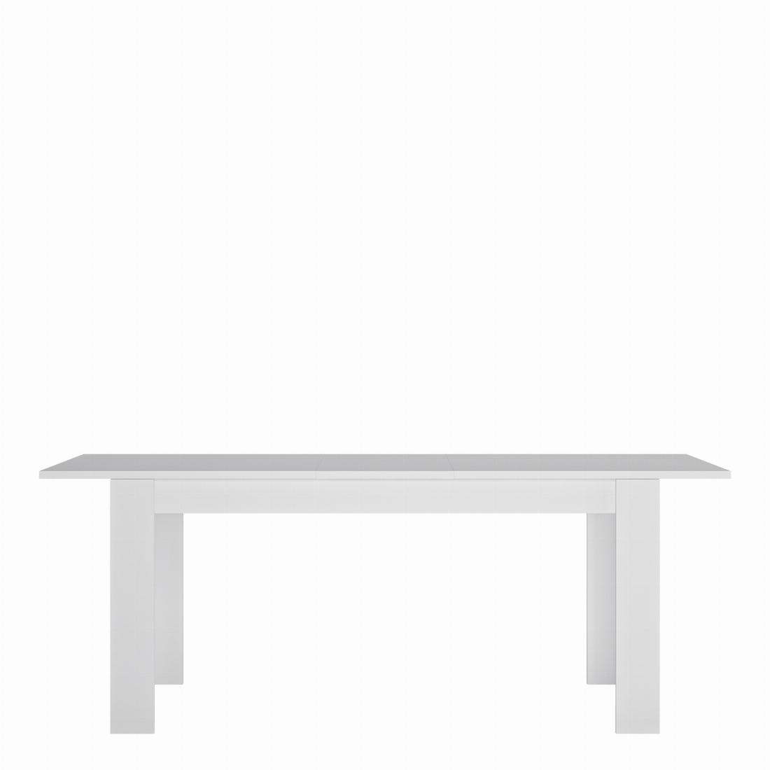 Lyon Large extending dining table 160/200 cm in White and High Gloss