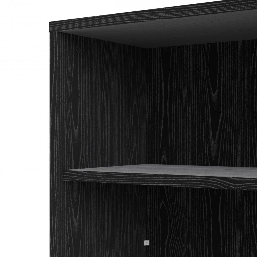 Prima Bookcase 2 Shelves in Black woodgrain