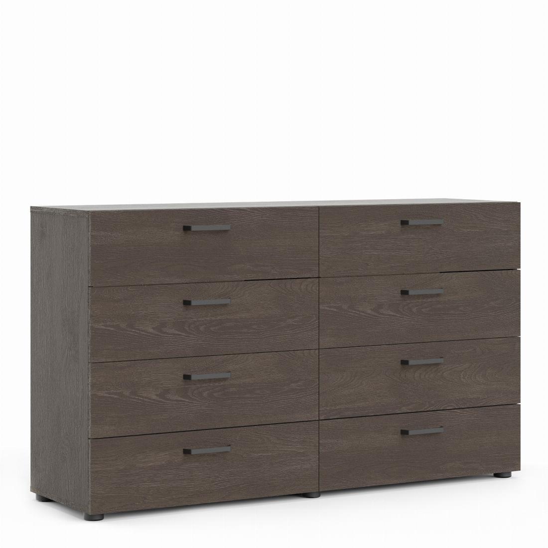 Dallas Double dresser 8 drawers Rovere Gessato Dark Oak