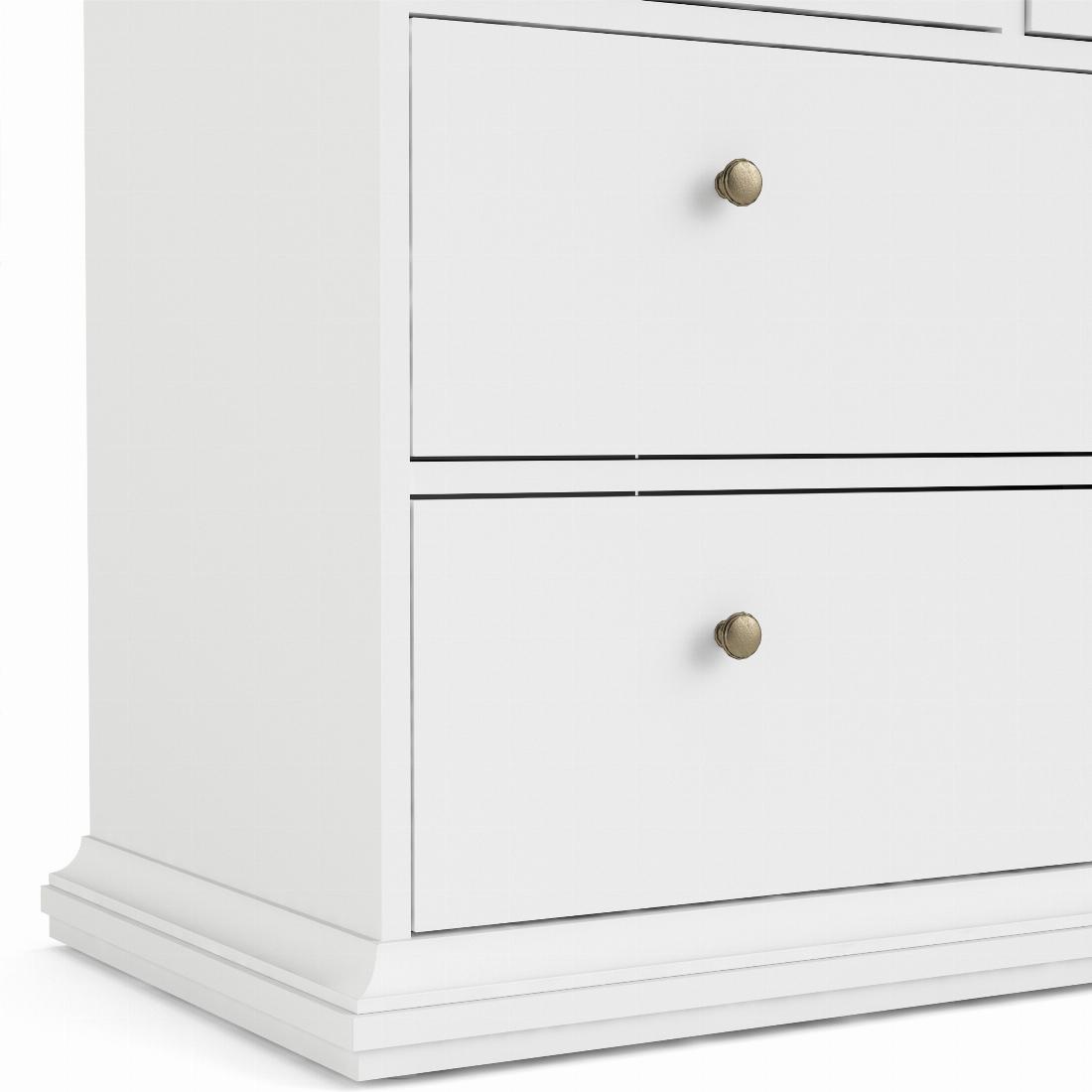 Paris Chest of 4 Drawers in White and Oak