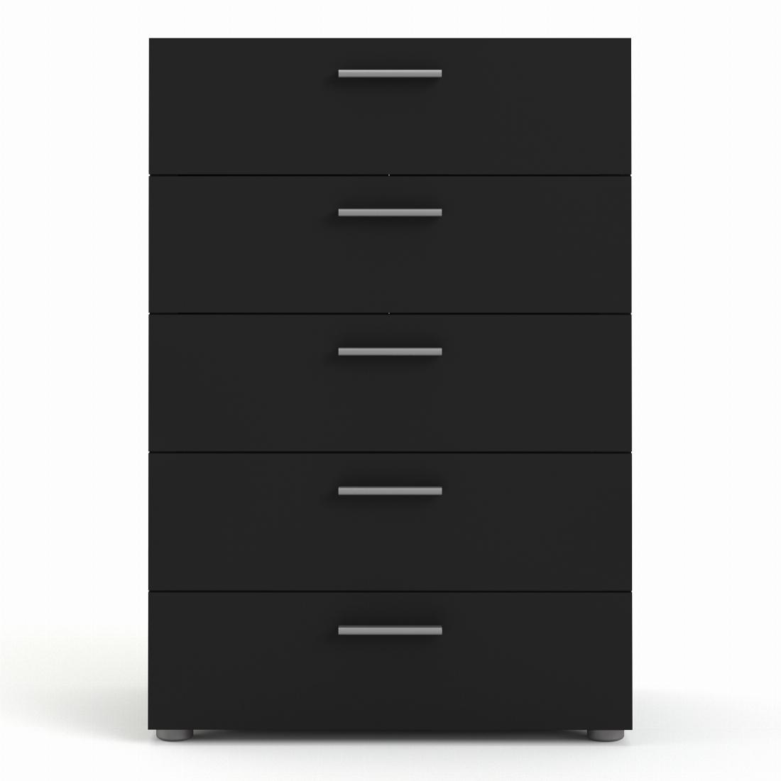 Pepe Chest of 5 Drawers in Black