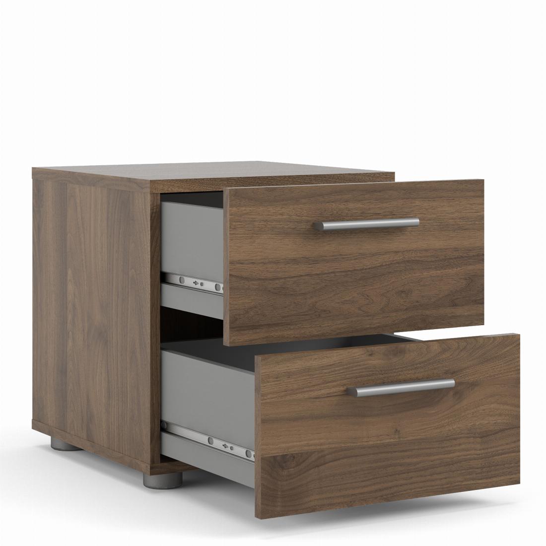 Pepe Bedside 2 Drawers in Walnut