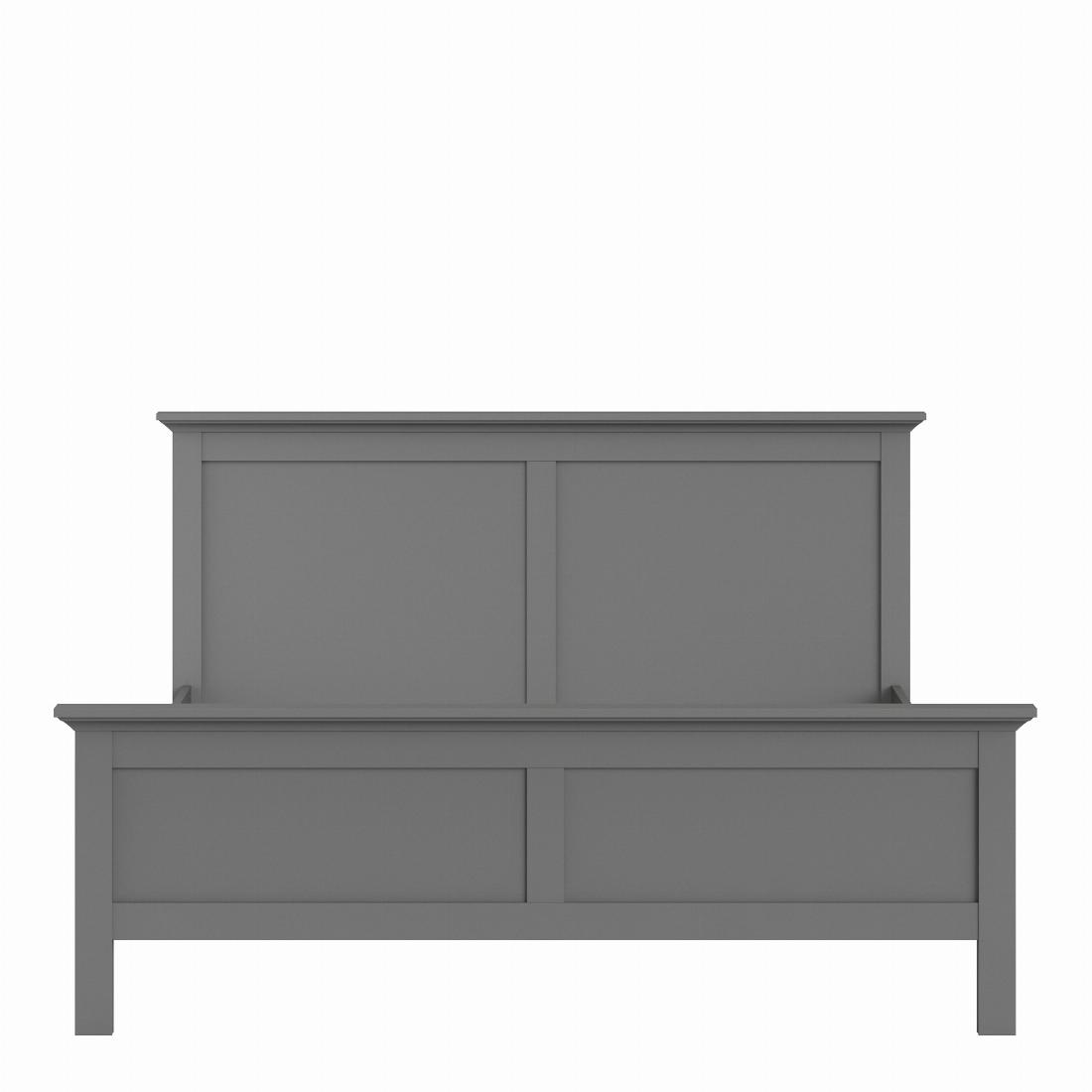 Paris King Bed 160 x 200 in Matt Grey