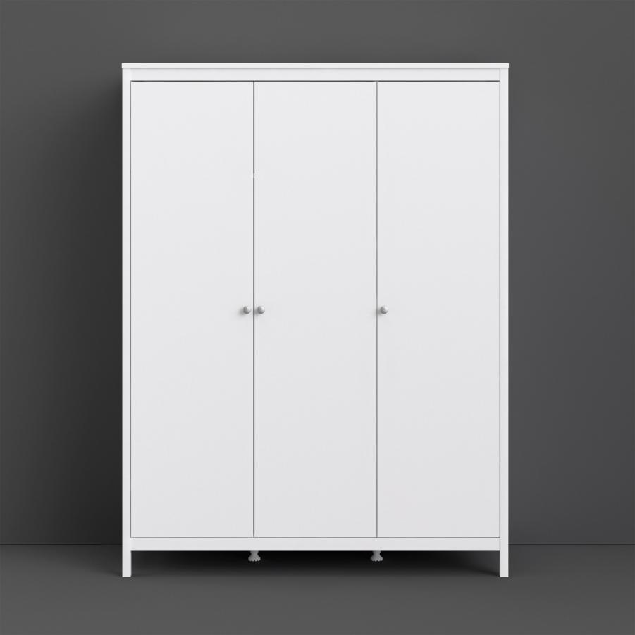 Madrid Wardrobe with 3 doors in White