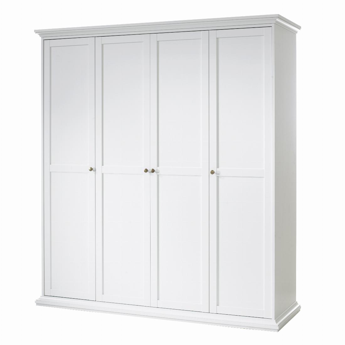 Paris Wardrobe with 4 Doors in White