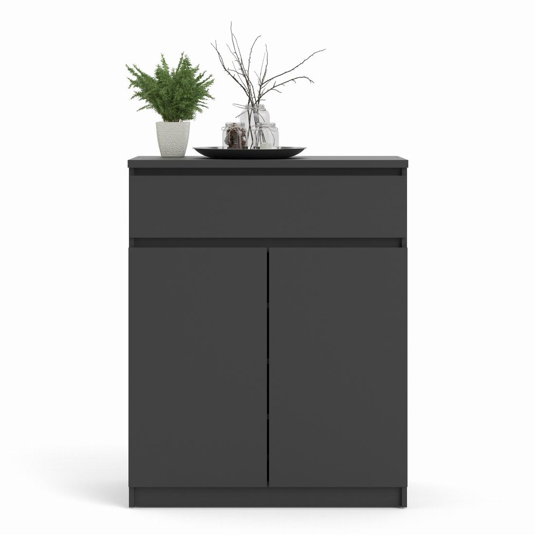 Naia Sideboard 1 Drawer 2 Doors in Black Matt