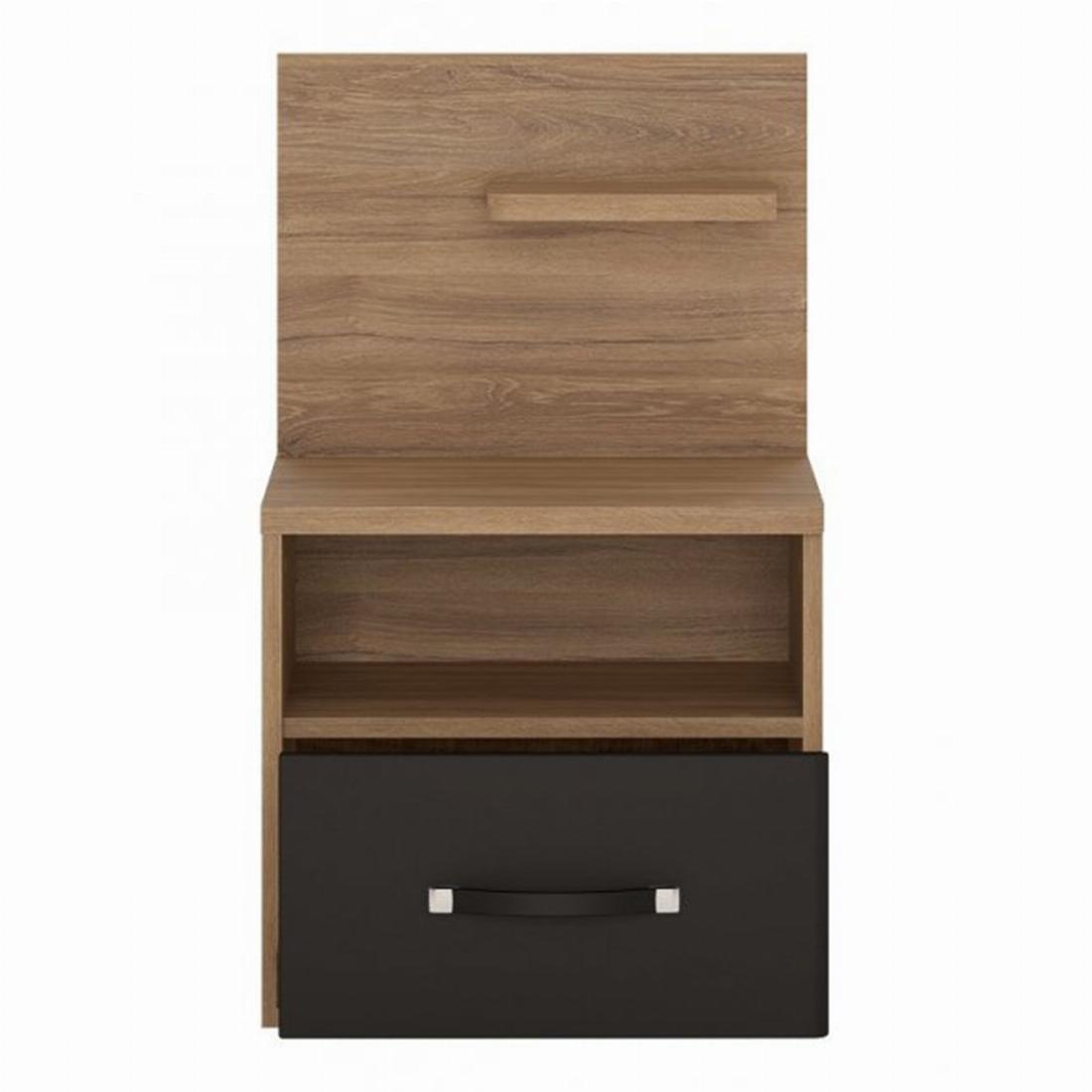 Monaco 1 drawer bedside with open shelf RH