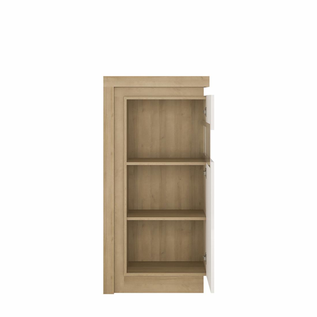 Lyon Narrow display cabinet RHD 1236cm high including LED lighting