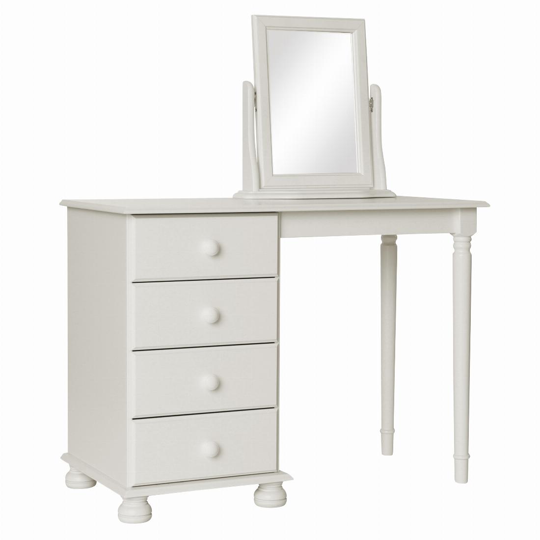 Copenhagen Single Dressing Table in White