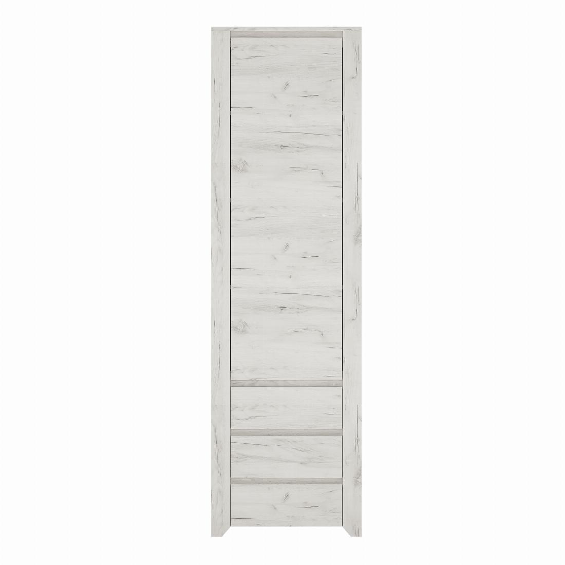 Angel Tall Narrow One Door 3 Drawer Narrow Cupboard