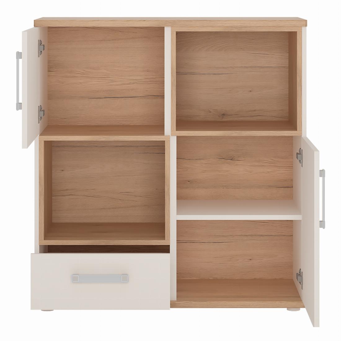 4Kids 2 Door 1 Drawer Cupboard with 2 open shelves