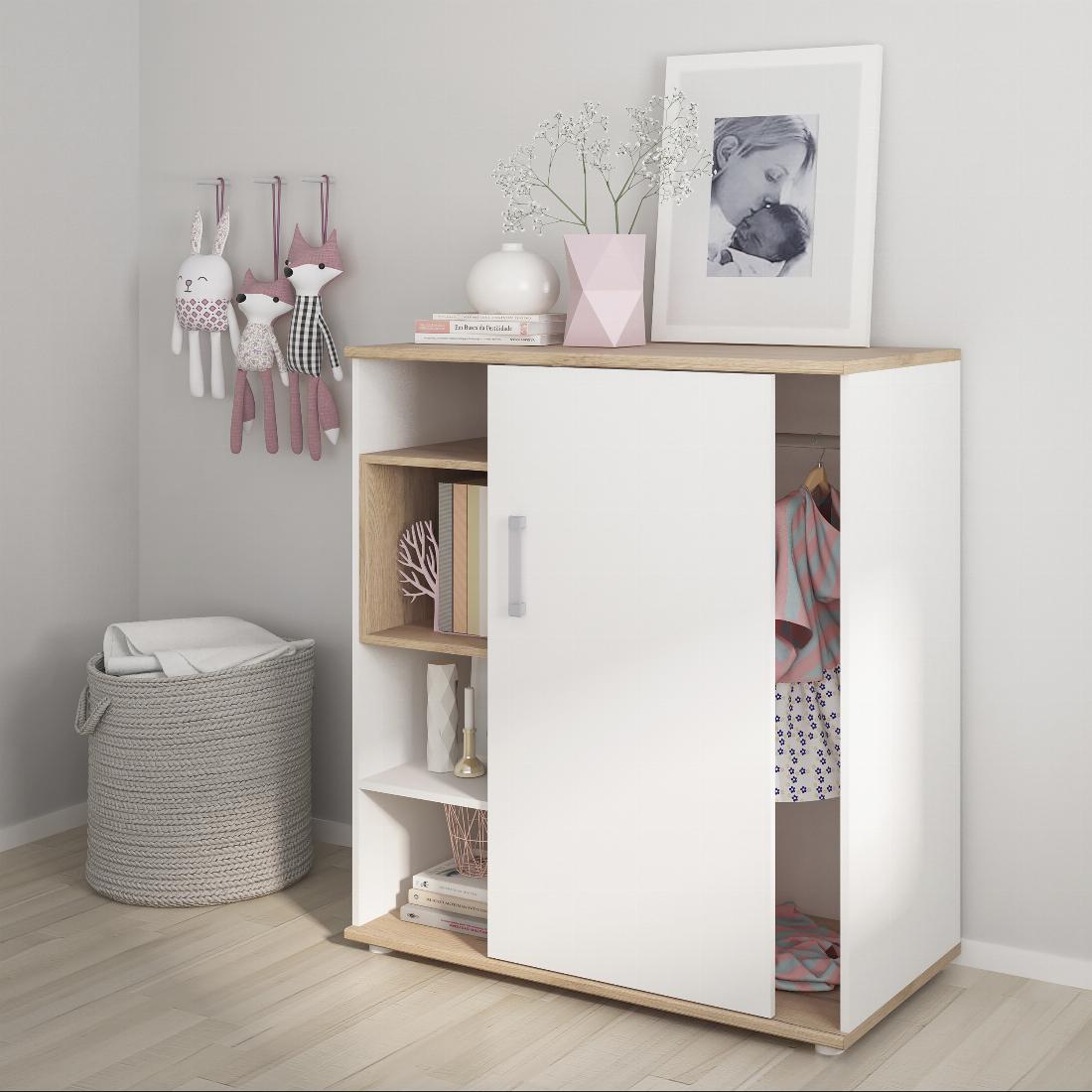 4Kids Low Cabinet with shelves (Sliding Door)