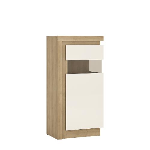 Lyon Narrow display cabinet RHD 1236cm high including LED lighting